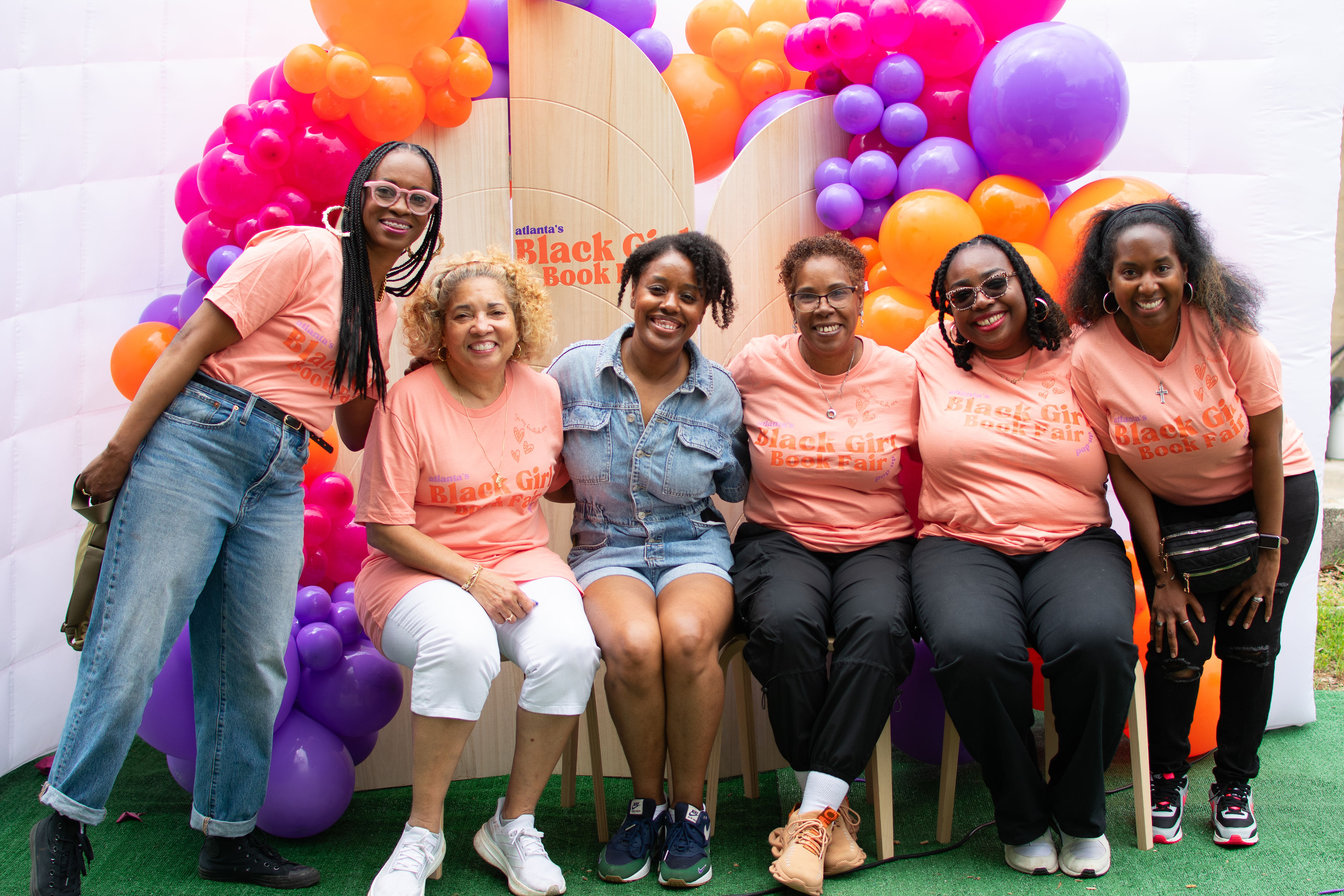 From left: Bunnie Hillard of Brave+Kind, Cheryl Lee of 44th & 3rd Bookseller, Katie Mitchell of Good Books, Julia Davis of The Bookworm, Enkeshi El-Amin of A Small Place, and LaVonya Tensley of All Things Inspiration.