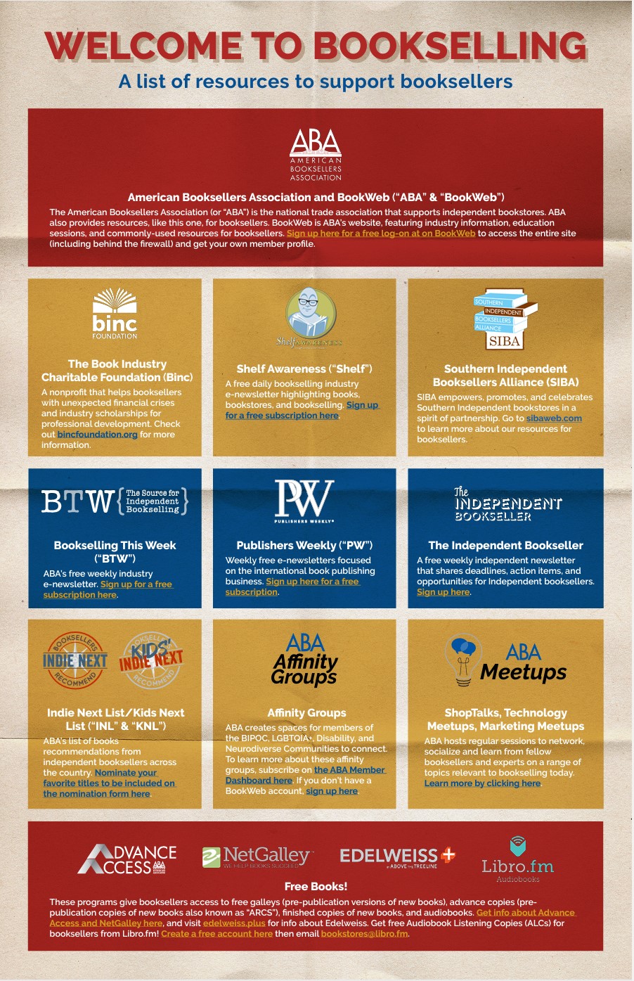 Resources for Booksellers