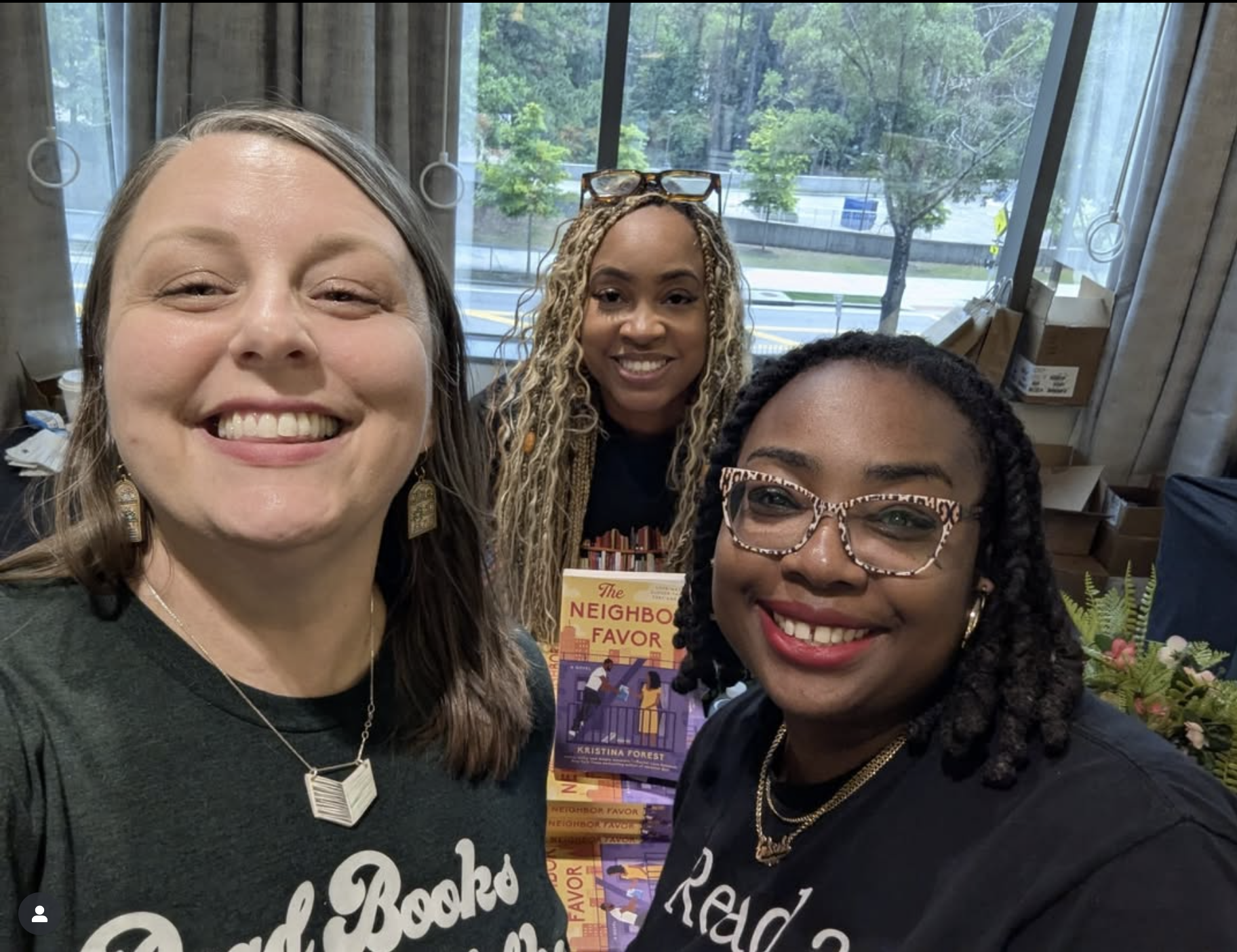 Kim McNamara from Read it Again, Tamara Gatson from Book Cellar, and Enkeshi El-Amin from A Small Place, photo courtesy Kim McNamara